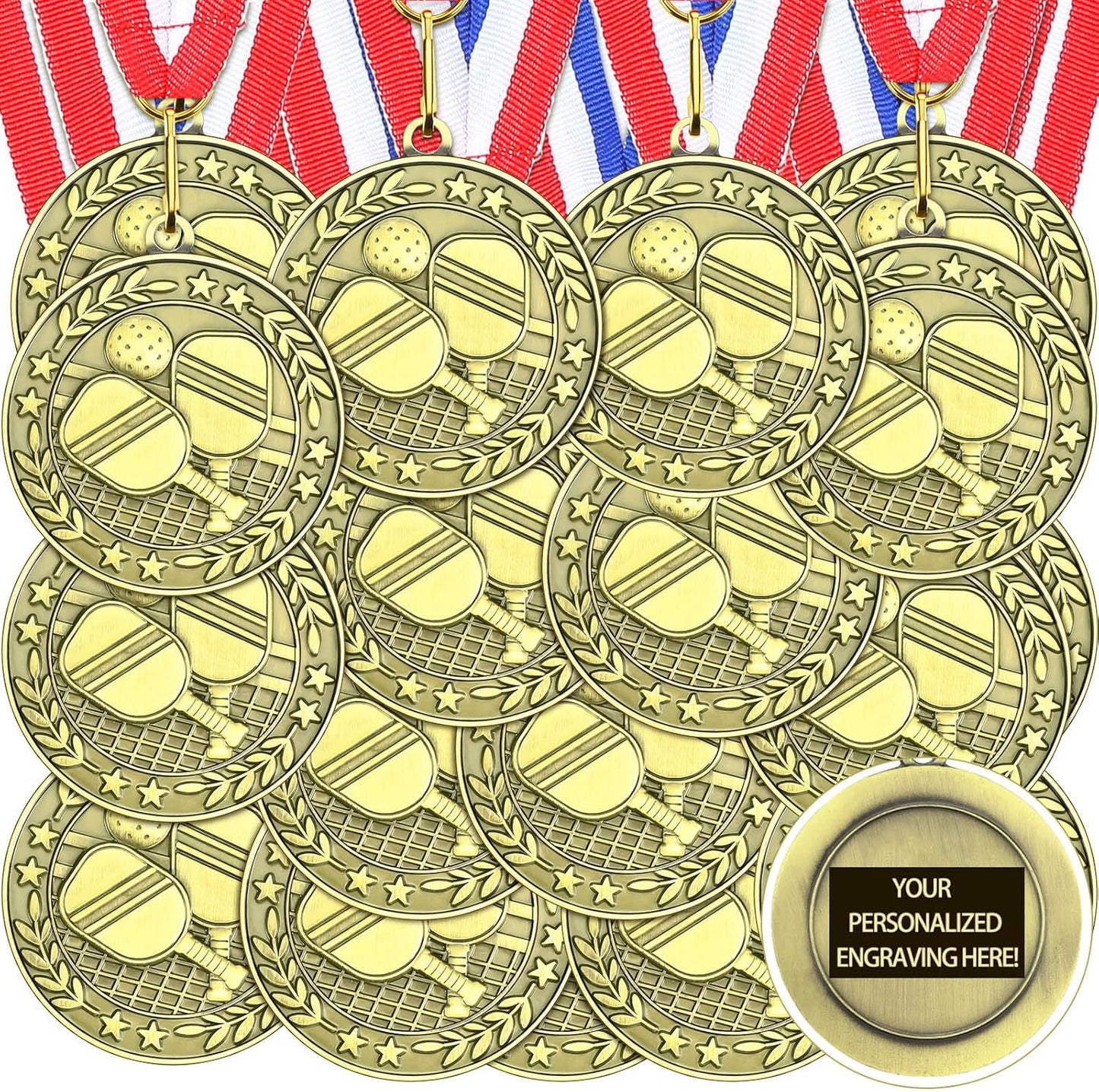 36 Pcs 2ft' Gold Medals for Sports Awards and Participation Gifts