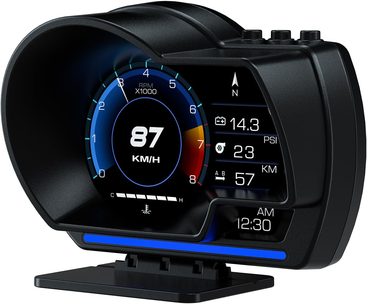 OBD2 Gauge Display Heads Up Display for Cars - Smart Speedometer