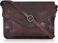 Leather Flapover Crossbody Handbag Purse for Women (Style 89TB)
