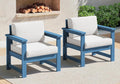 SERWALL 2 Pieces Single Cushioned Lounge Chair Set - Outdoor