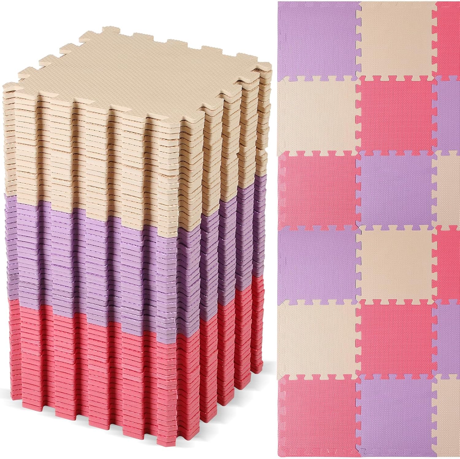 Nuanchu Kids Foam Puzzle Floor Mat Set for Safe Play Areas
