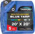 Better Blue Poly Tarp 20 x 20 Lightweight 5 Mil Waterproof Cover