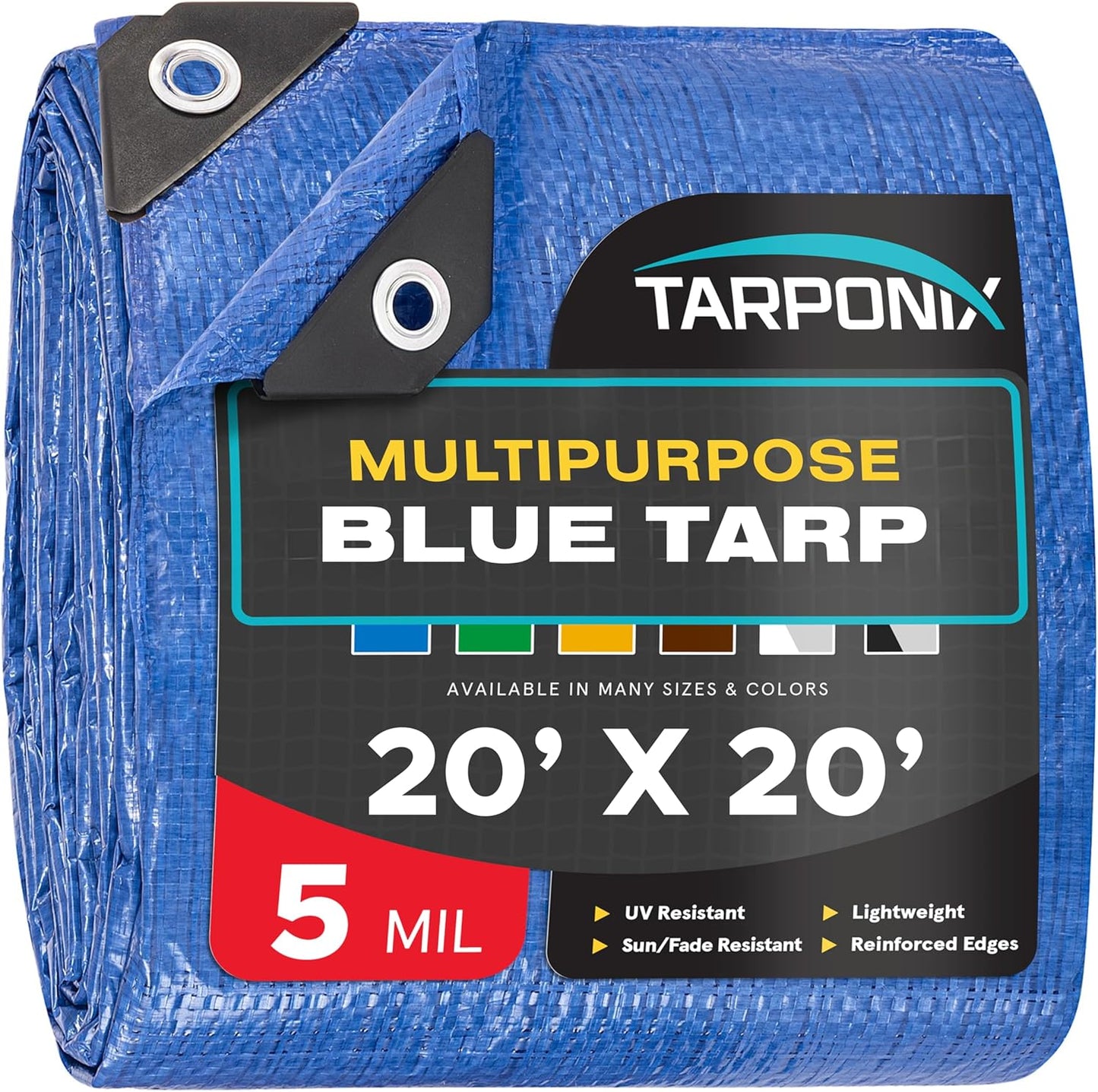 Better Blue Poly Tarp 20 x 20 Waterproof Cover for All Uses