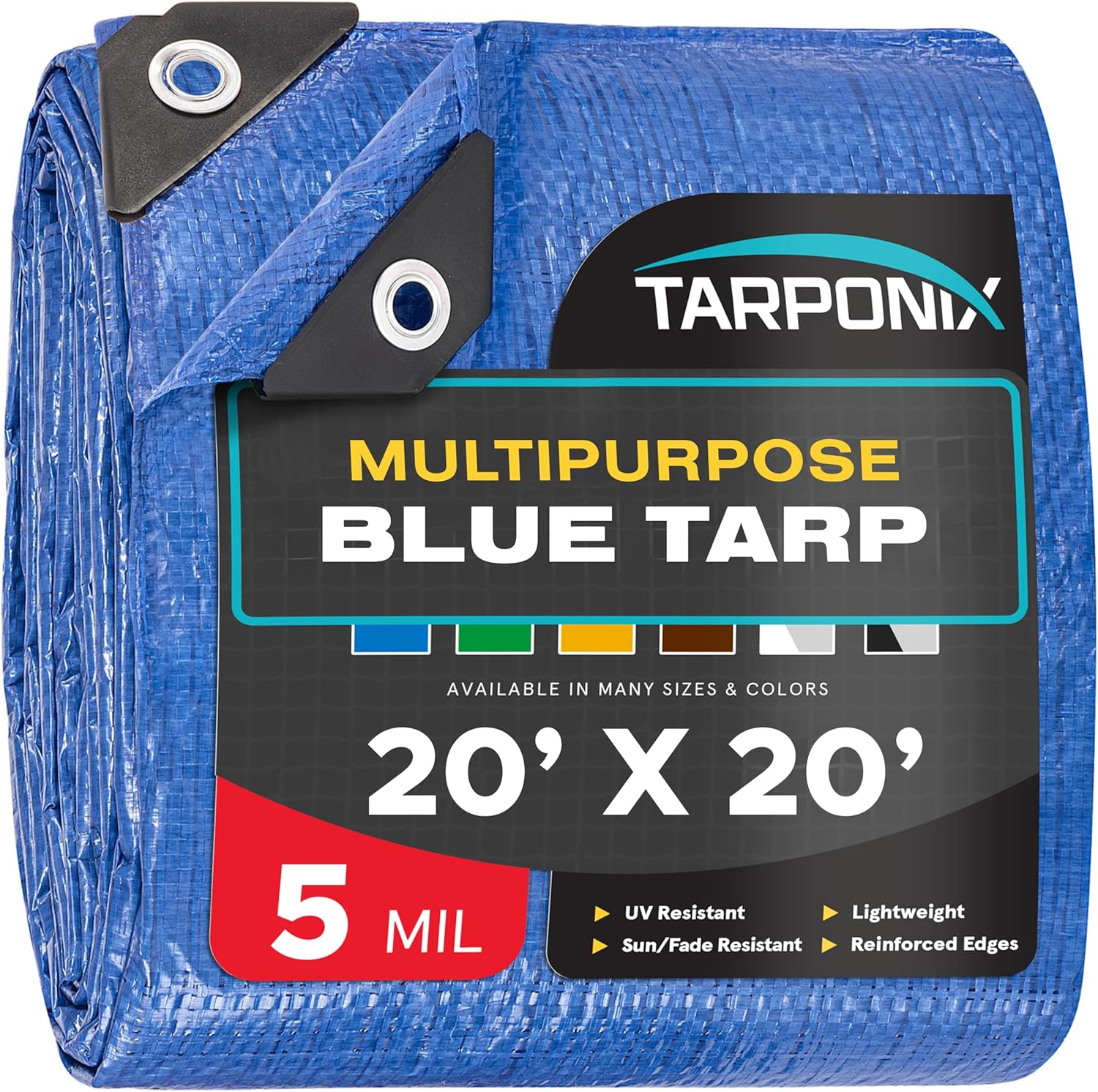 Better Blue Poly Tarp 20 x 20 Waterproof Cover for All Uses