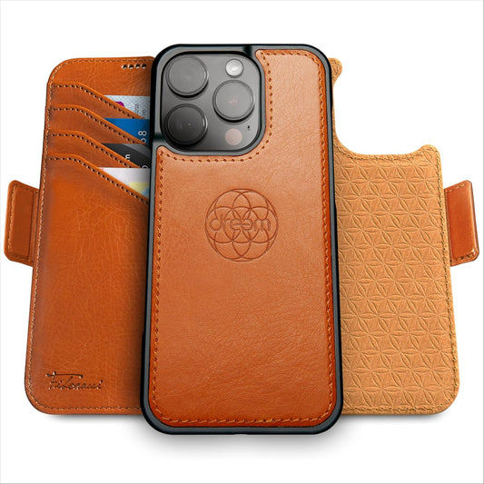 Dreem iPhone 16 Pro Max Case Wallet: Vegan Leather Elegance