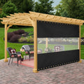 Outdoor Clear Panel Curtain 10ftH x 13ftW - Weatherproof Patio Privacy