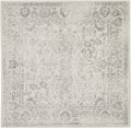Adirondack Area Rug 6ft 7in Square Ivory & Silver - Durable