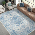 jinchan Area Rug 6x9 Medallion Floral Washable Rug - Vintage Soft Mat