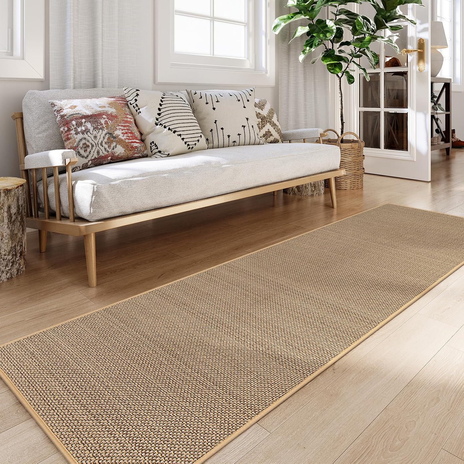 Lahome Farmhouse Washable Runner Rug for Entryway and Kitchen