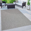Solid Outdoor Rug 4ft 7in x 6ft 7in in Mottled Grey - Weatherproof