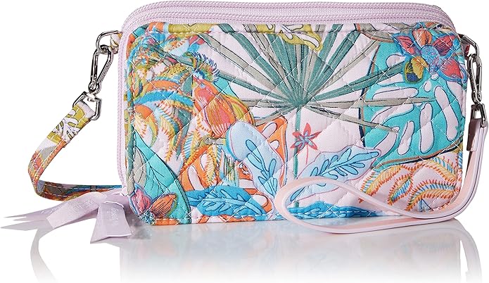 Vera Bradley Cotton All in One Crossbody Purse with RFID Protection