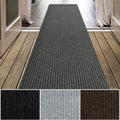 iCustomRug Ribbed Hallway Runner 3ftx14ft Charcoal - Durable