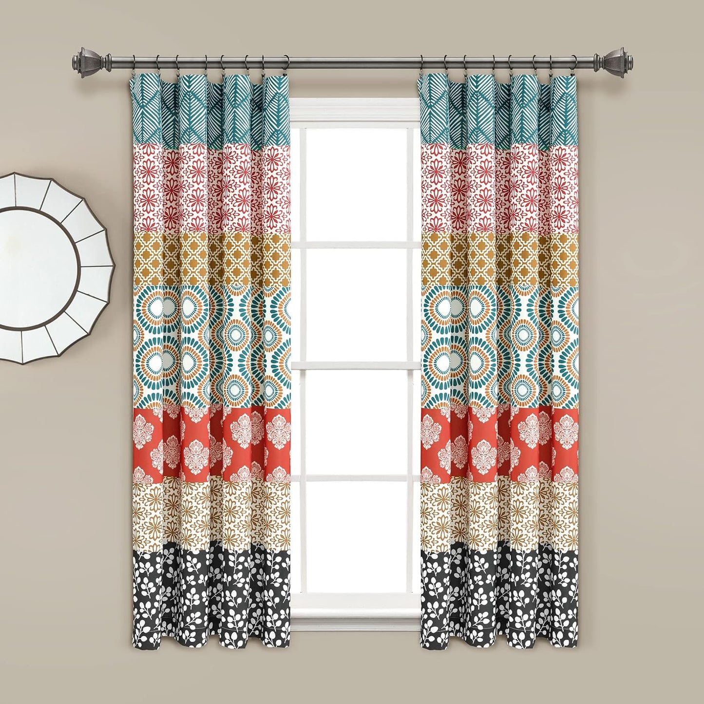 Colorful Boho Stripe Curtains - Maximalist Chic