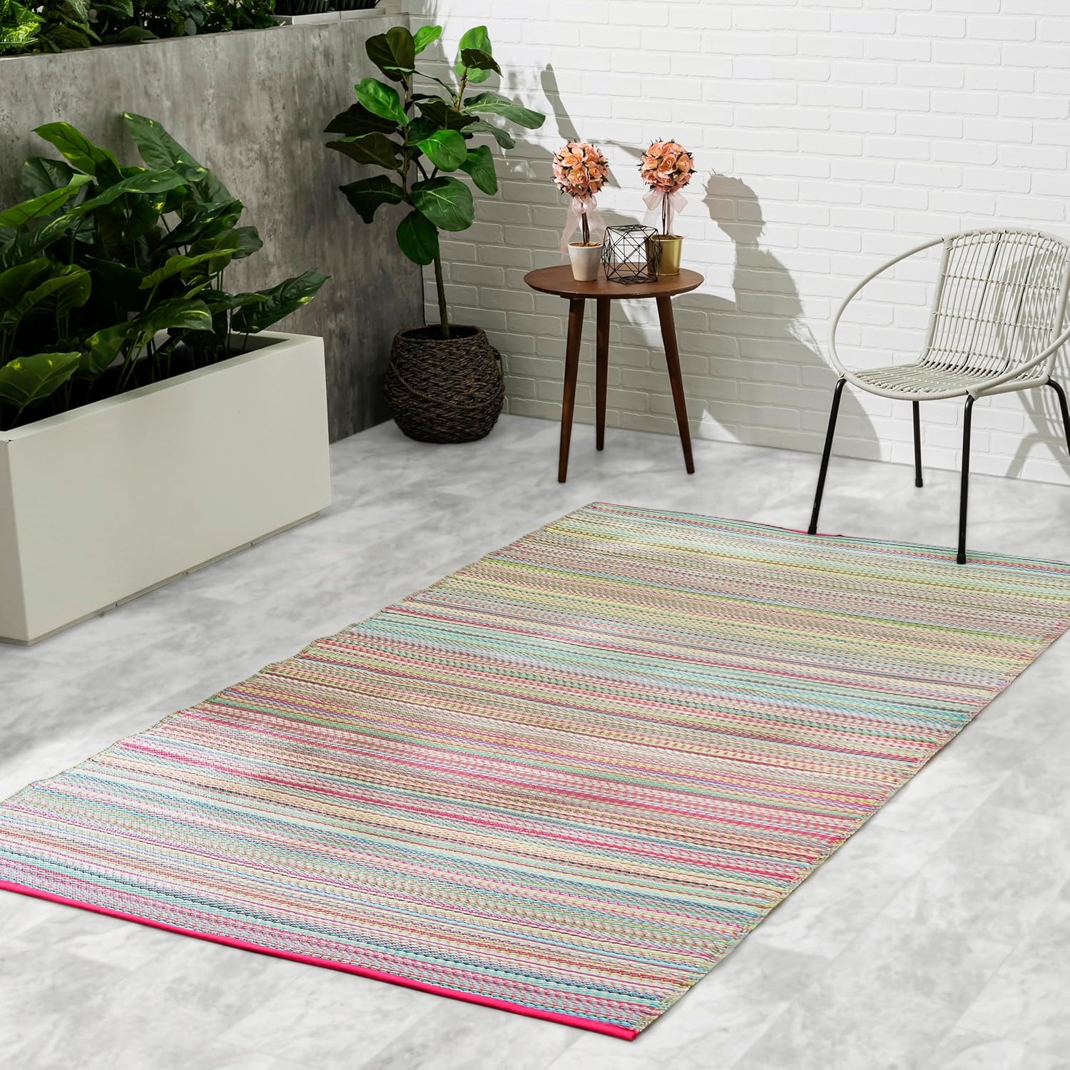 Fab Habitat Outdoor Rug - Waterproof, Fade Resistant, Reversible