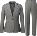 Women's 2 Piece Suit One Button Dressy Blazer Pants Suit Set - Smart