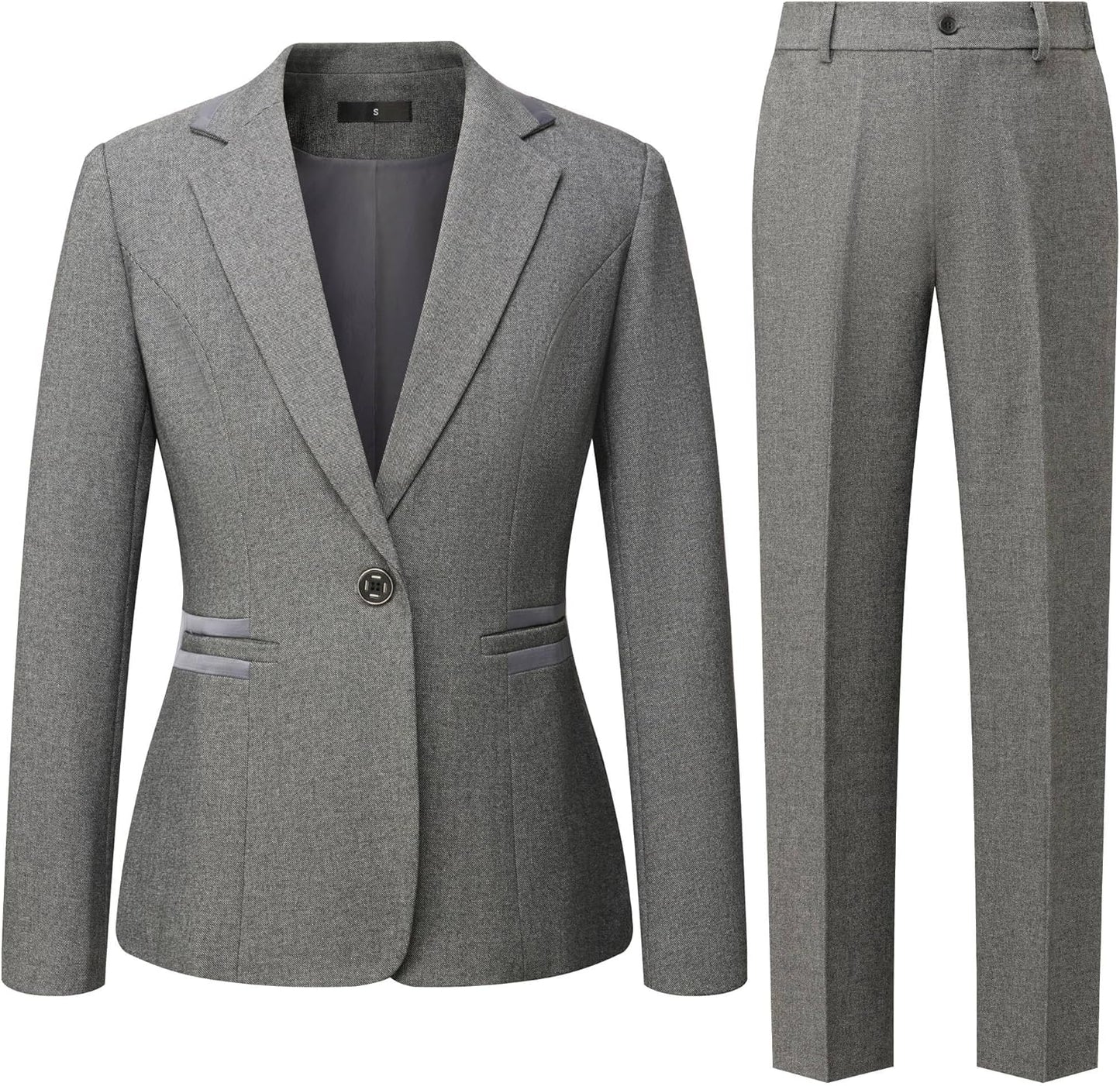 Women's 2 Piece Suit Blazer Pants Set for Business Casual Wear