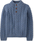 Gymboree Boys Mock Neck Cable Knit Sweater - Cozy Everyday Layer