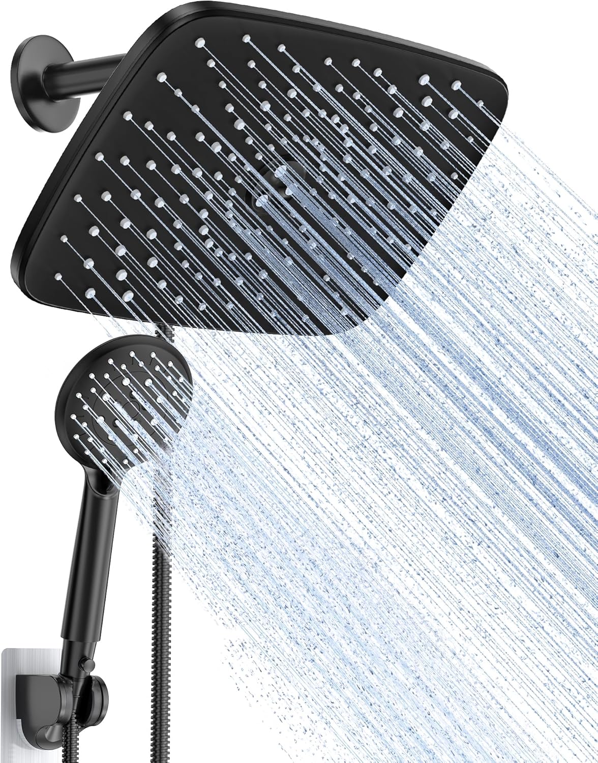 Veken 11.8 Inch Rectangle Rain Shower Head with Handheld Spray