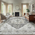 9x12 Area Rug Washable Low-Profile Rug - Non-Slip, Durable Edge