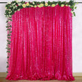 Hot Pink Sequin Photo Backdrop 7FT x 7FT - Sparkling Ceremony Curtain