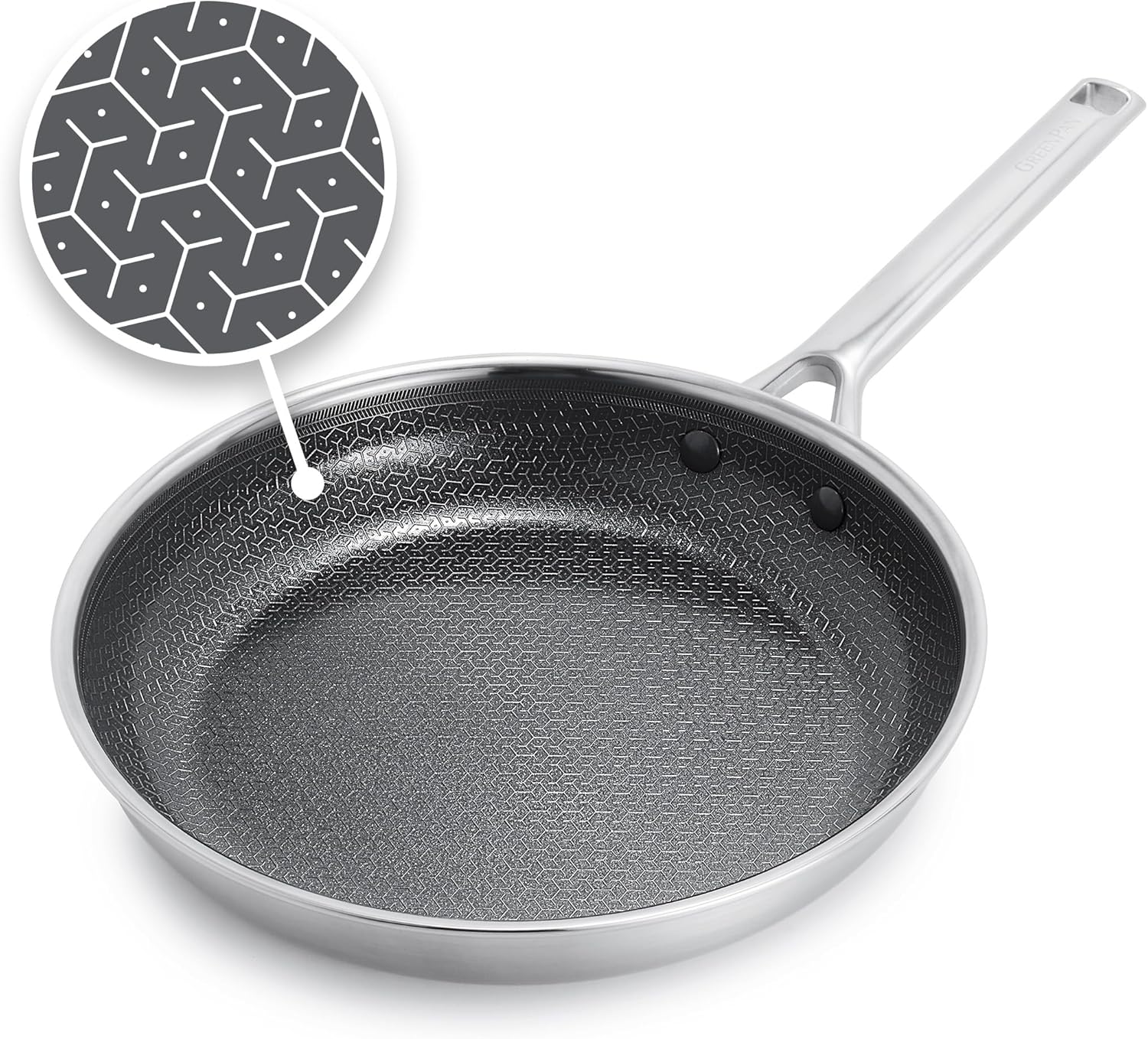 GreenPan Hybrid Nonstick Stainless Steel Frying Pan for All Cooktops