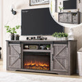 Farmhouse Fireplace TV Stand for 80 in TV - Rustic 70 in Media Console