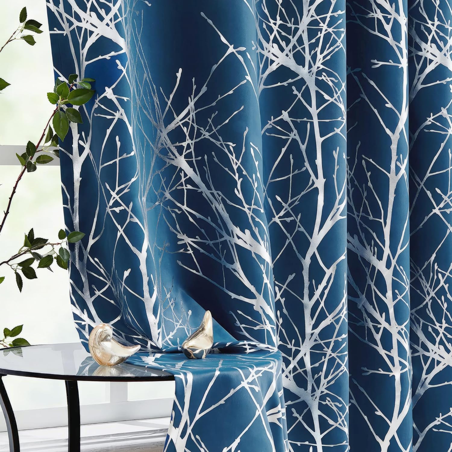 FMFUNCTEX 100% Blackout Curtains for Bedroom and Living Room