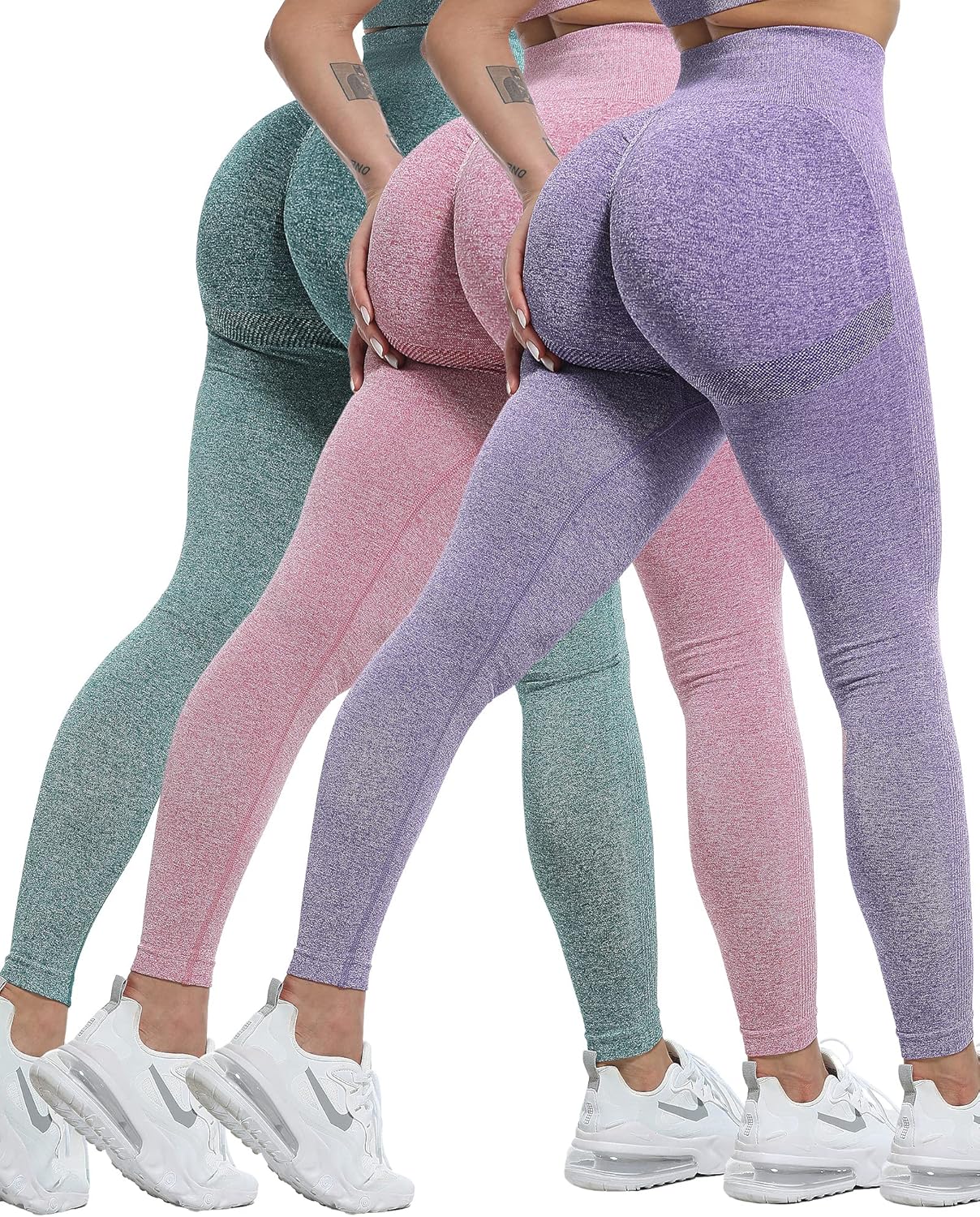 Seamless High Waisted Leggings Set for Women by CHRLEISURE