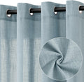 Blue Linen Curtains 102 Inch Length for Elegant Living Spaces
