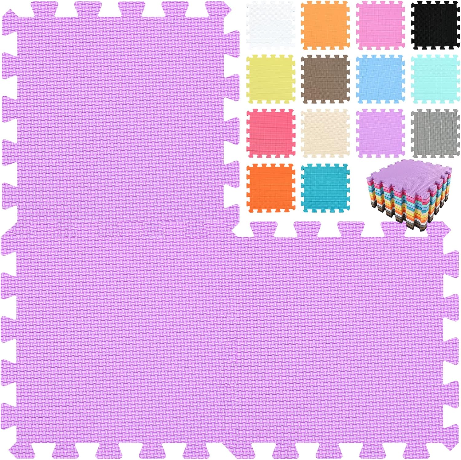 qqpp EVA Rubber Interlocking Puzzle Foam Floor Mats for Kids