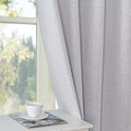 100% Blackout Curtains 108 in Length 2 Panels Off-White - Faux Linen