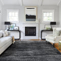 Black Rug for Bedroom Living Room Bohemian Abstract 6x9 Area Rug