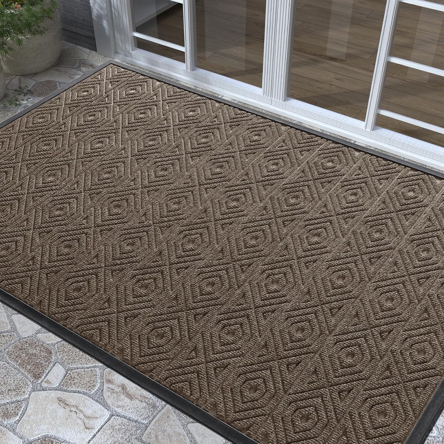 Yimobra Heavy Duty Door Mat for Indoor and Outdoor Use