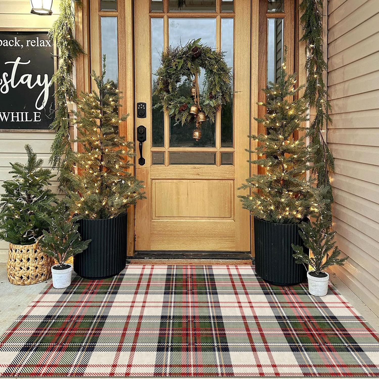 Christmas 3x5 Entry Rug by Othilic - Festive Indoor Outdoor Mat