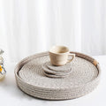 Brown Woven Cotton Placemats Set of 4 - Non-Slip & Heat Resistant