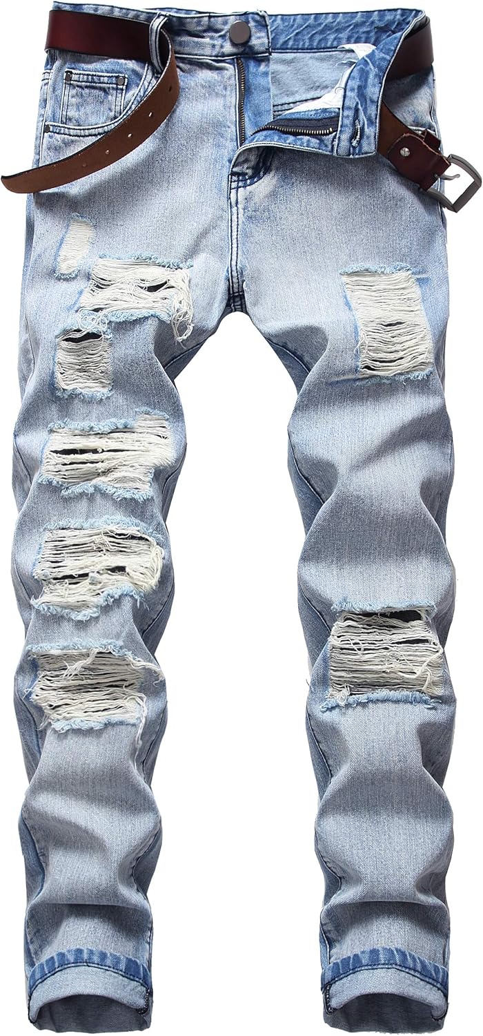 DANT BULUN Men's Ripped Distressed Slim Fit Denim Jeans Review