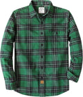 Mens Flannel Shirt Long Sleeve Button-Down Plaid - Warm, Soft Fit US