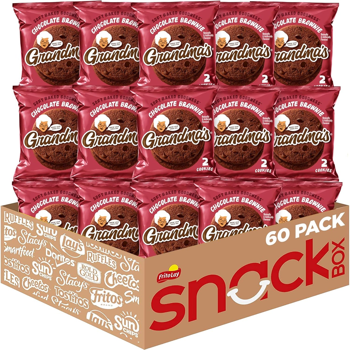 Grandma's Cookies Chocolate Brownie Pack of 60 for Sweet Treats