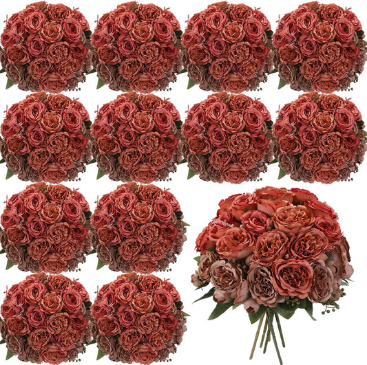 Geosar 16 Bundles Artificial Peonies Flowers for Home Decor