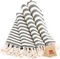Bazaar Anatolia Striped Turkish Hand Towels Set of 4 - Quick-Dry
