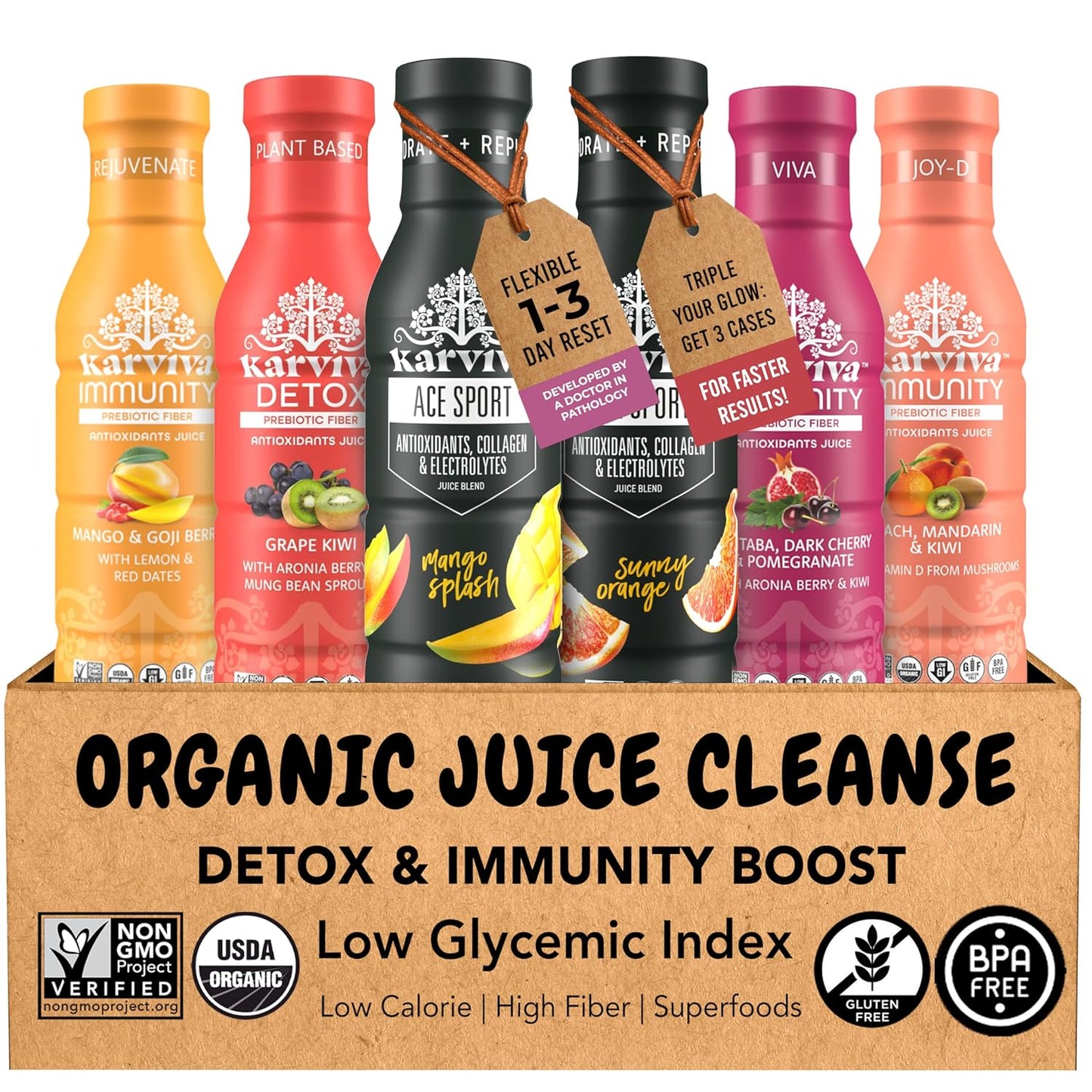 Karviva Organic Detox Juice Cleanse for Immunity and Digestion