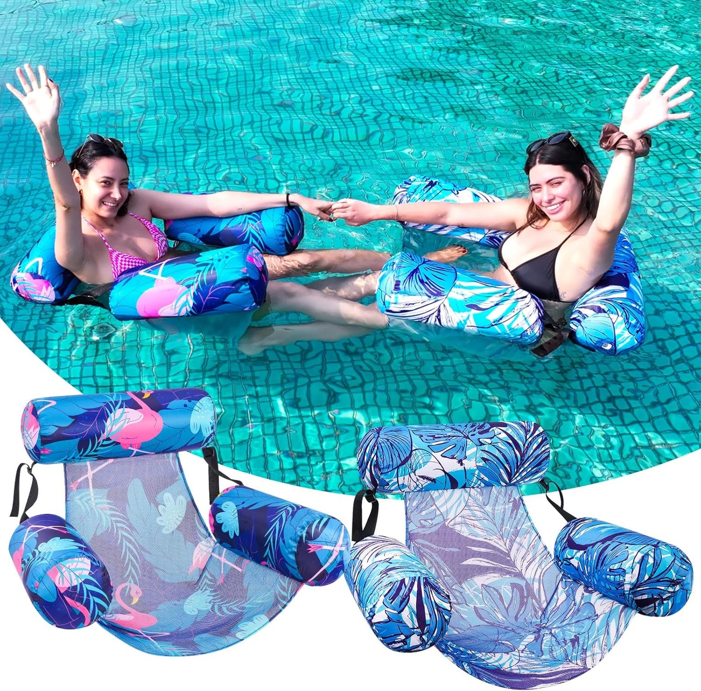 Inflatable Pool Float Chair - Heavy Duty Lounge Chairs