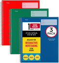 Five Star Interactive Notetaking Spiral Notebooks 3-Pack - Durable