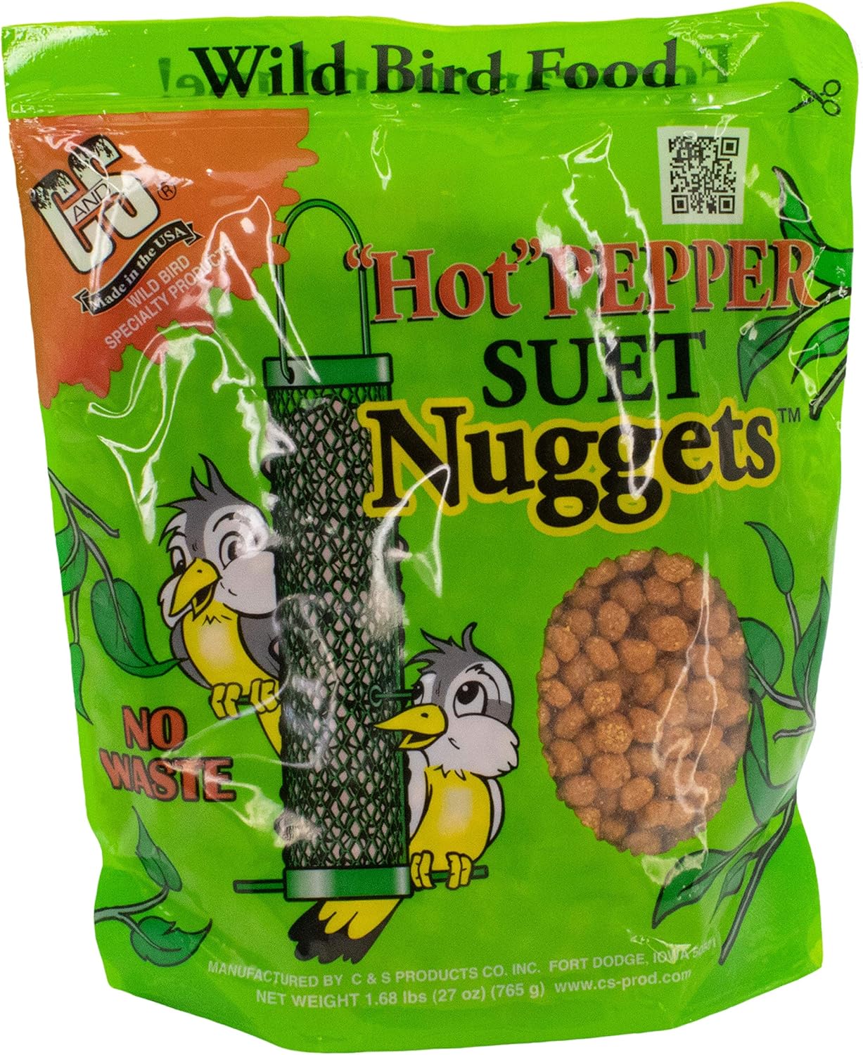 C&S Hot Pepper Nuggets 27 Ounces, 6 Pack for Bird Feeders