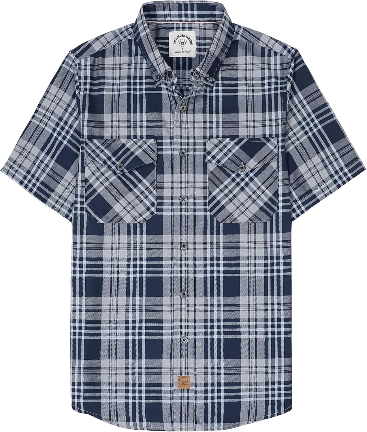 Dubinik Mens Short Sleeve Button Down Shirts for Casual Wear