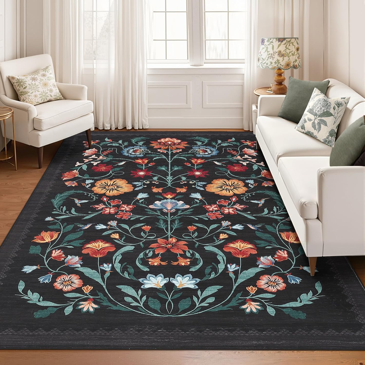 GarveeHome Washable 8x10 Area Rug for Living Room and Bedroom