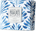 Where The Polka Dots Roam Blue Indigo Palms Floral Bedsheet King Size