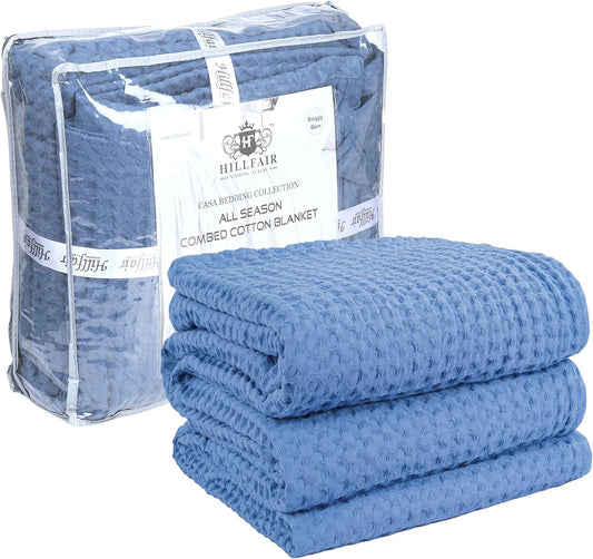 HILLFAIR 100% Cotton Blanket - XXL Oversized King Bed Blanket