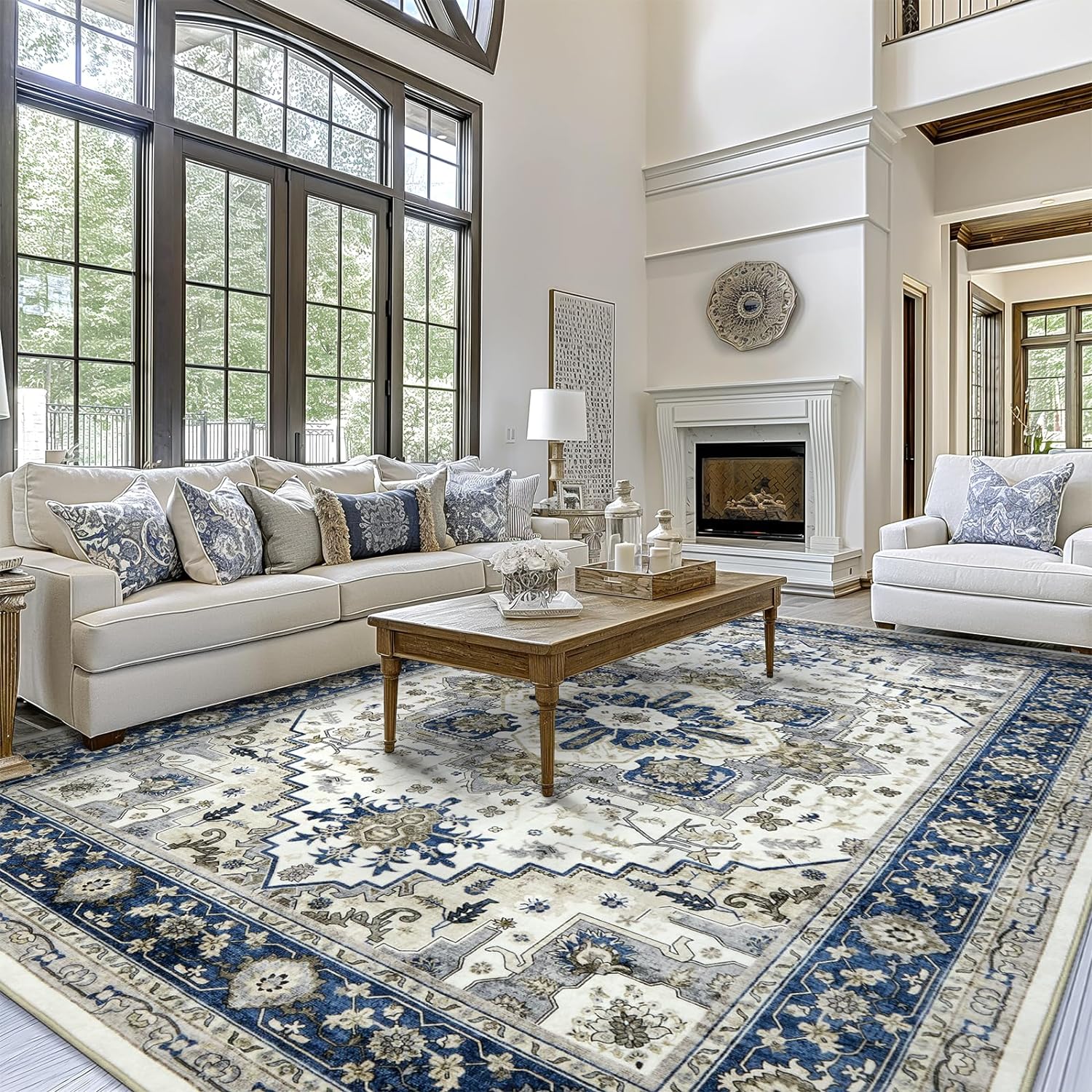 Extra Large Vintage Oriental Area Rug for Living Room 10x14