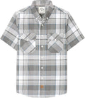 Mens Short Sleeve Button Down Shirt - Soft Vintage Regular Fit Men's